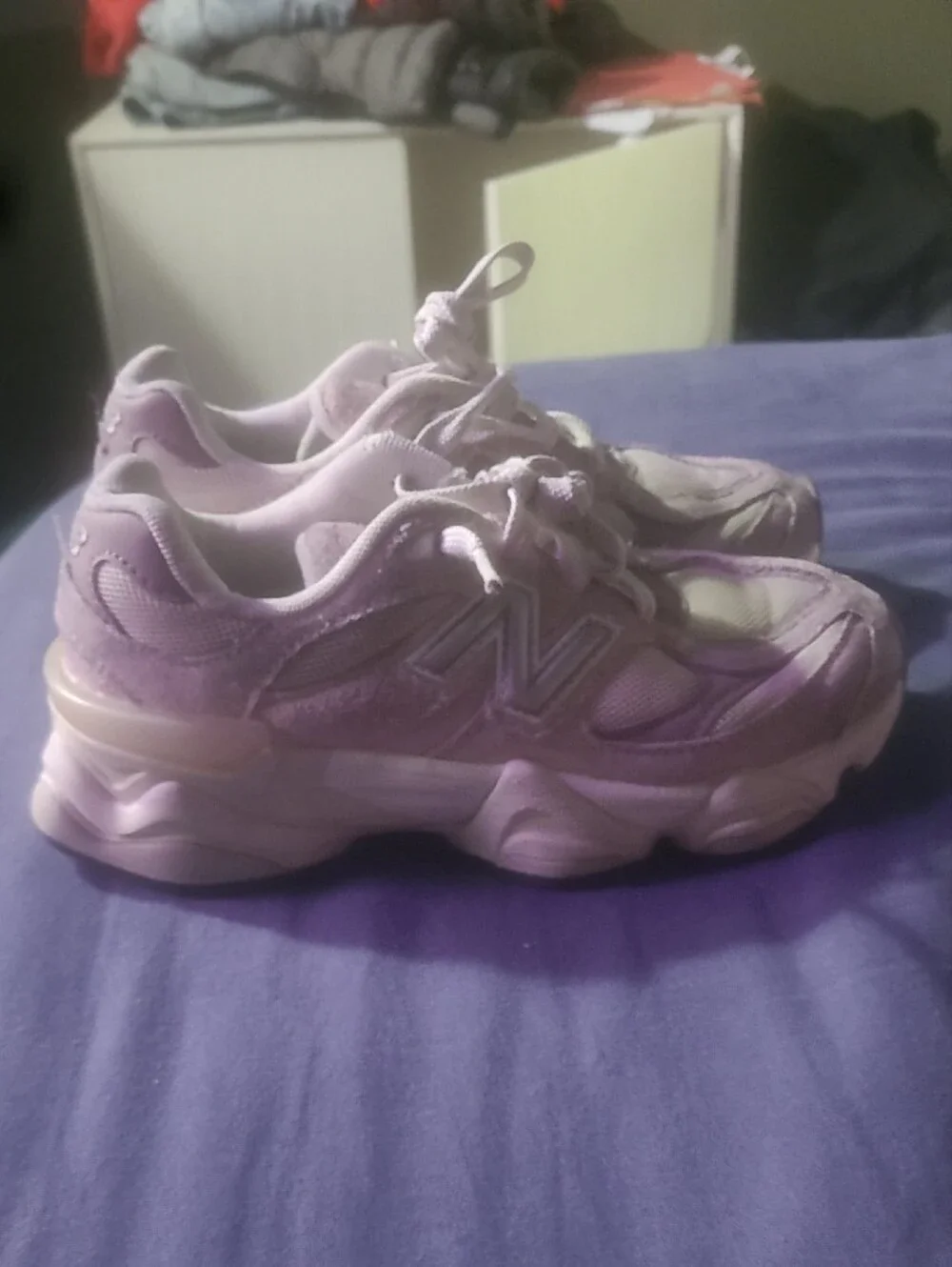 New Balance Kids Pink Lace-Up Sneakers